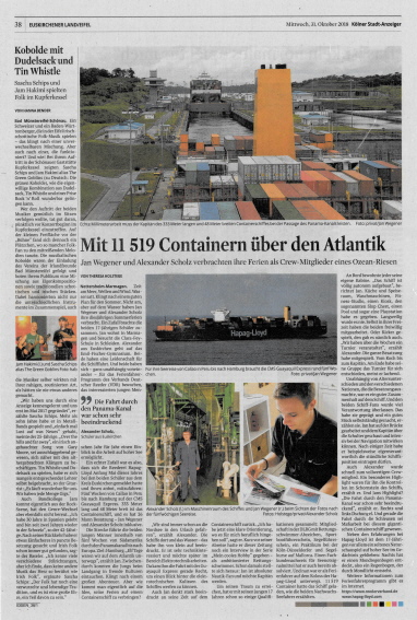 K&ouml;lner Stadt-Anzeiger - Mit 11 519 Containern &uuml;ber den Atlantik
